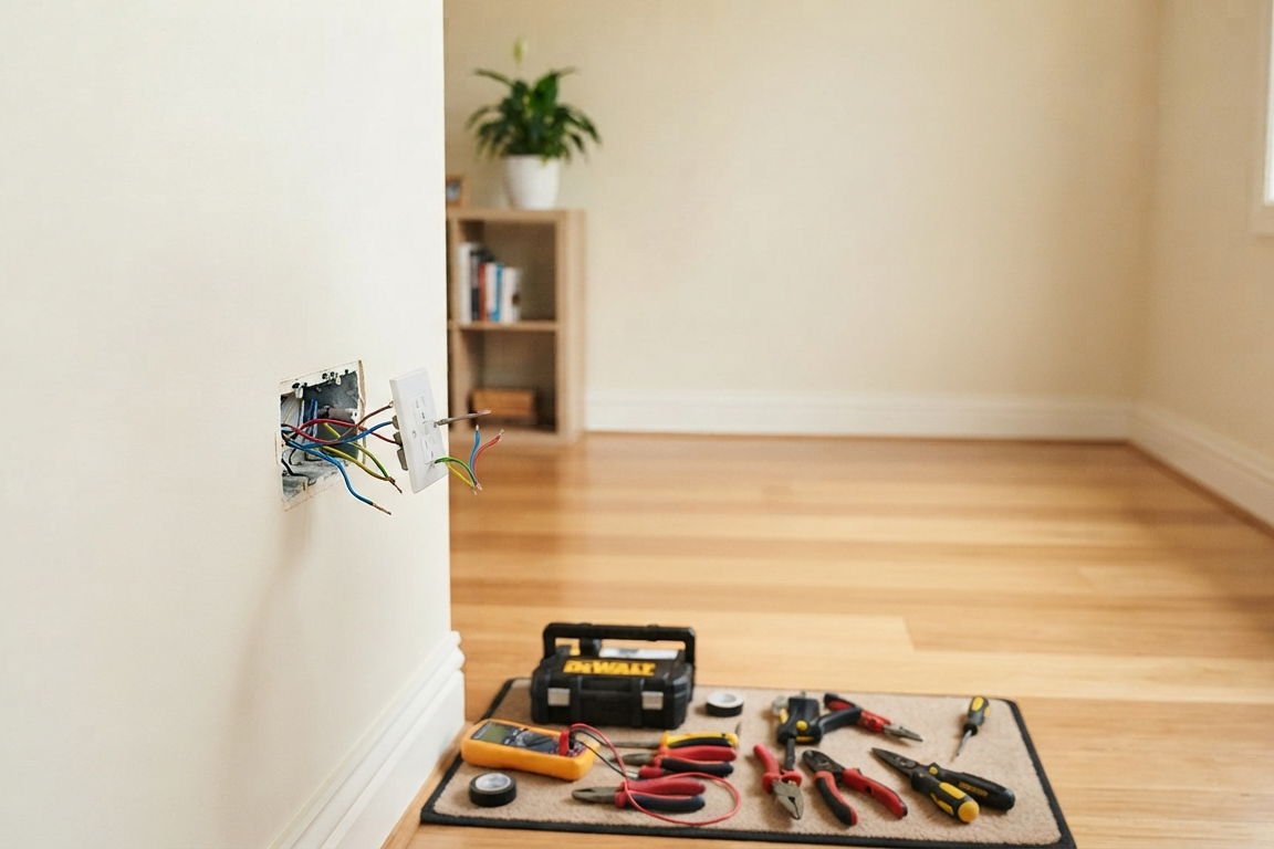 Remplacement d’une prise électrique — petits travaux par un électricien à Labenne